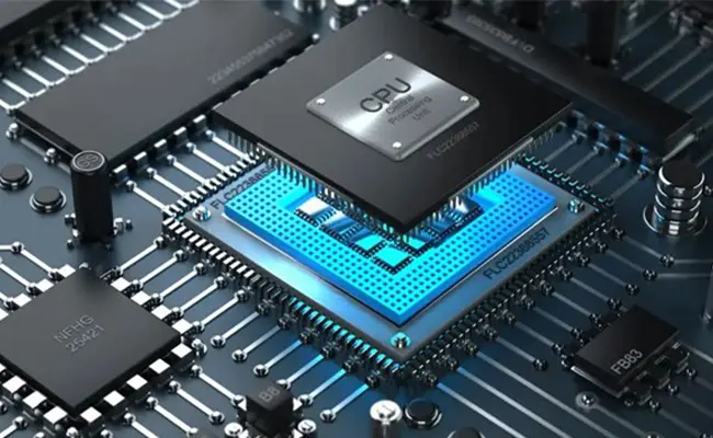 پردازنده مرکزی CPU نصب شده روی مادربرد لپ تاپ